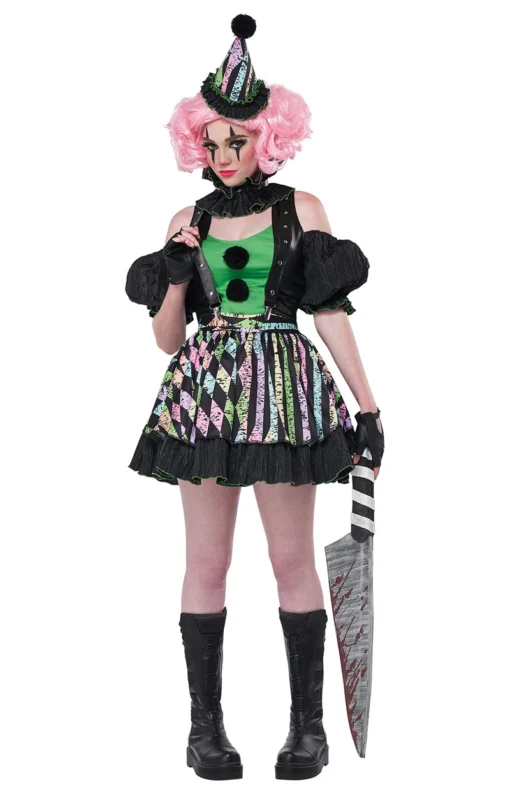 Womens Sweet But Psycho Clown Costume