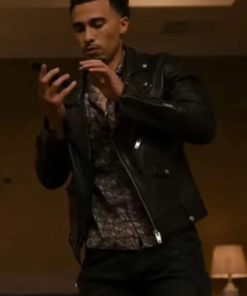 Angel Beauty In Black S01 Black Leather Jacket