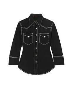 Yellowstone Season 4 Laramie Black Denim Shirt