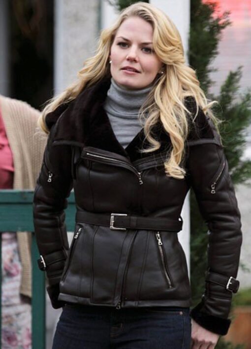 Once Upon a Time Emma Swan Black Leather Jacket