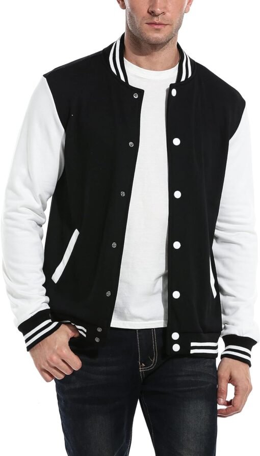 COOFANDY Mens Fashion Varsity Letterman Bomber Jackets