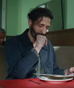 The Brutalist Adrien Brody Blue Jacket