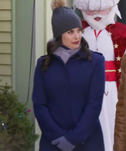 Believe In Christmas Meghan Ory Blue Wool Coat