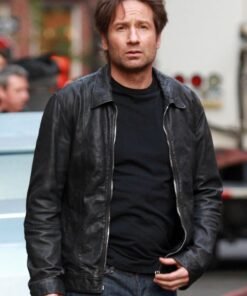 Californication Hank Moody Season 7 Black Leather Jacket