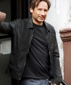 Californication Hank Moody Season 7 Black Leather Jacket