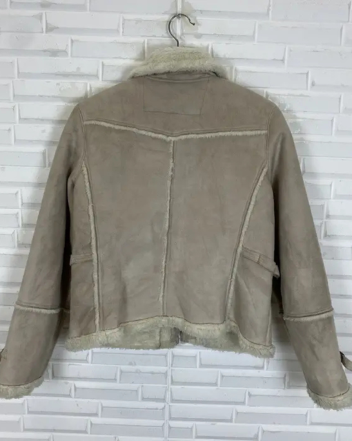 Come Ca Ism Synthetic Shearling Aviator Jacket