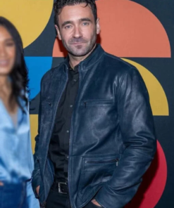 Allan Hawco Saint pierre S01 Leather Jacket