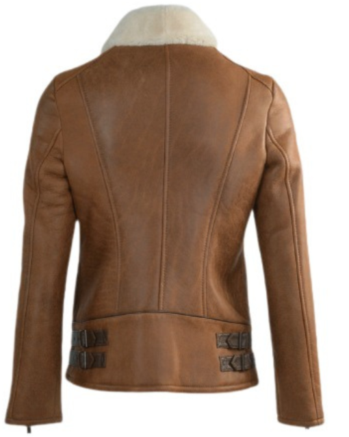 Jane B-3 Aviator Sheepskin Bomber Jacket