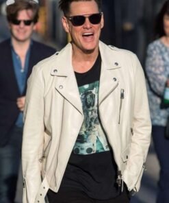 Jim Carrey White Leather Jacket