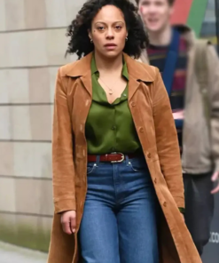 Kat Donovan Missing You 2025 Brown Leather Coat