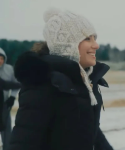 Christmas Cowboy Eliana Ghen Black Puffer Hooded Jacket