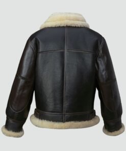Mens Black Shearling B3 Flying Leather Jacket