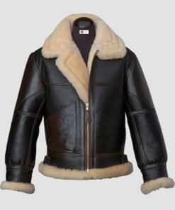 Mens Black Shearling B3 Flying Leather Jacket