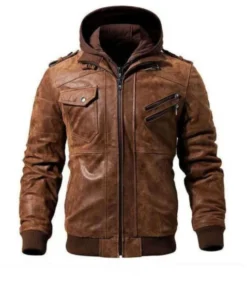 Men’s Brown Hooded Jacket