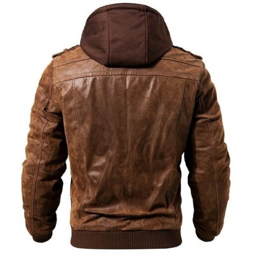 Men’s Brown Hooded Jacket