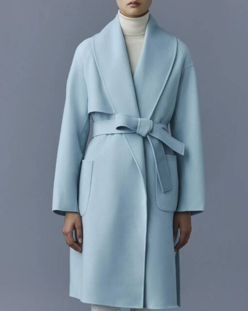 Women’s Thalia Blue Wool Coat