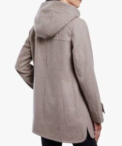 Women’s Zip Front Wool Hooded Coat