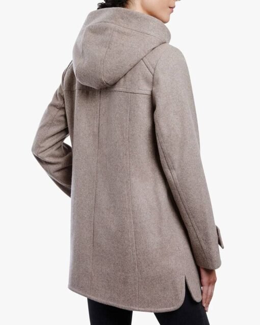 Women’s Zip Front Wool Hooded Coat