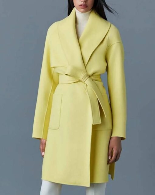 Women’s Thalia Yellow Wool Coat