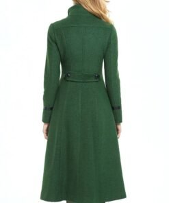 Women’s Green Military Style Wool Coat