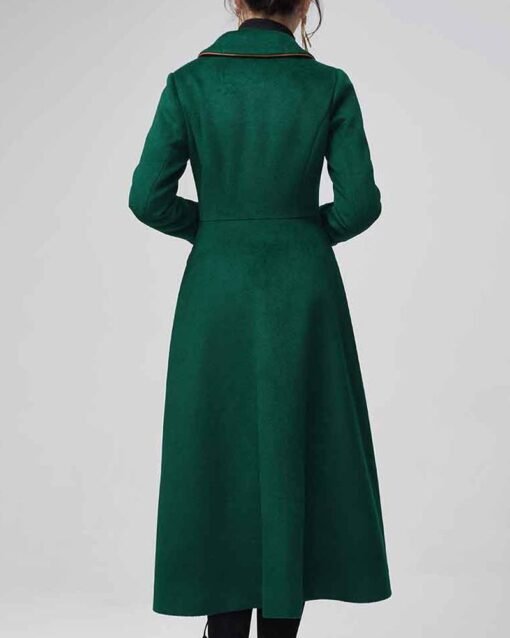 Women’s Green Maxi Wool Coat