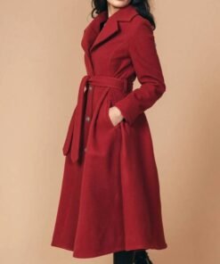 Women’s 1950s Princess Swing Red Wool Coat