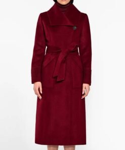 Baby Alpaca Long Wide Collar Wrap Women Coat