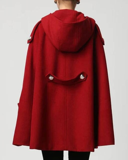 Women’s Classic Wool Hooded Cape Coat