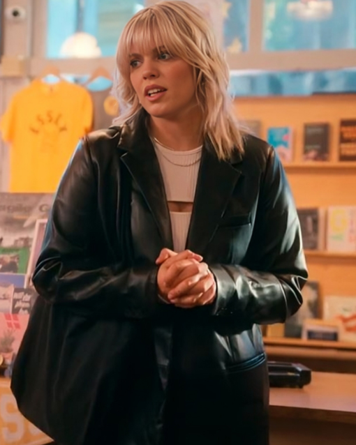 The Sex Lives Of College Girls S03 Renee Rapp Leather Coat