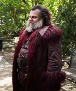 Dear Santa 2024 Jack Black Leather Shearling Fur Coat