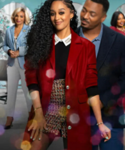 Tia Mowry A Very Merry Beauty Salon Red Coat