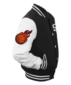 Stegaro Black And White Letterman Varsity Jacket
