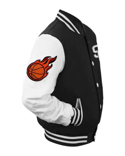 Stegaro Black And White Letterman Varsity Jacket