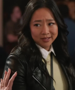 Ruby Laid 2024 Black Leather Biker Jacket