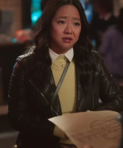 Ruby Laid 2024 Black Leather Biker Jacket