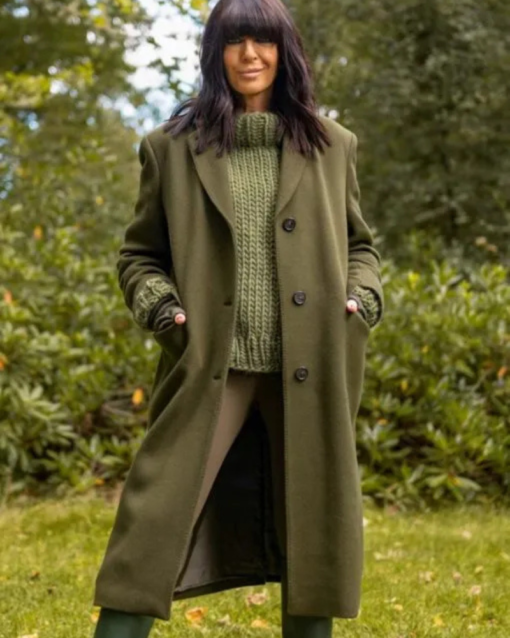 The Traitors UK Claudia Winkleman Green Wool Coat