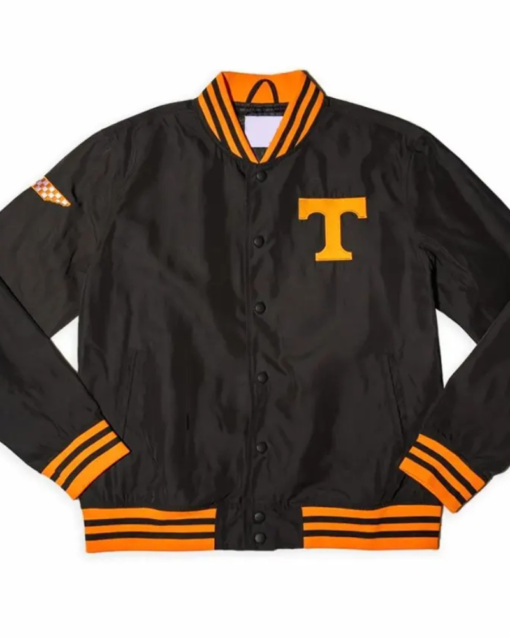 Tennessee Volunteers Dark Mode Black Varsity Jacket