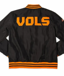 Tennessee Volunteers Dark Mode Black Varsity Jacket