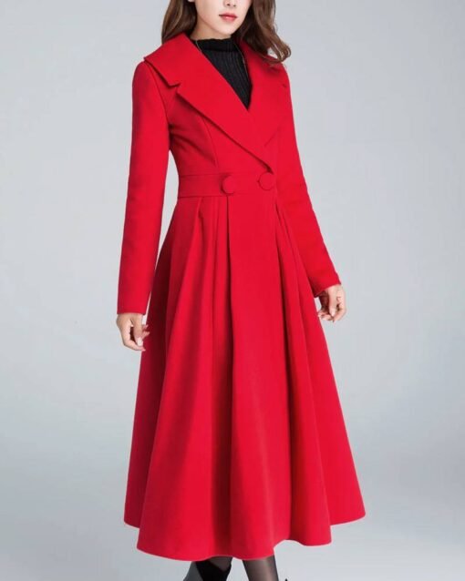 Women’s 1950s Princess Maxi Wool Coat