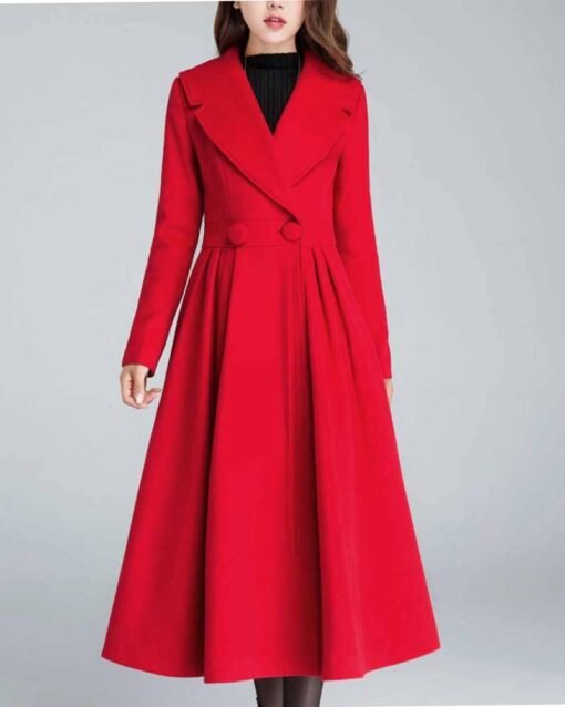 Women’s 1950s Princess Maxi Wool Coat