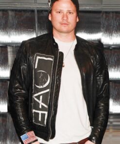 Tom Delonge Angels and Airwaves Black Leather Jacket