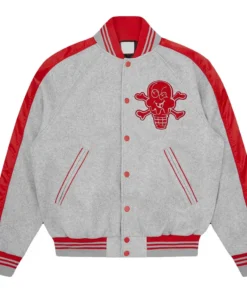 Cones and Bones ICECREAM Gray Varsity Jacket