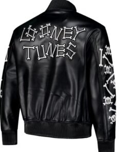 Looney Tunes Freeze Max Tweety Bones Black Full-zip Varsity Jacket