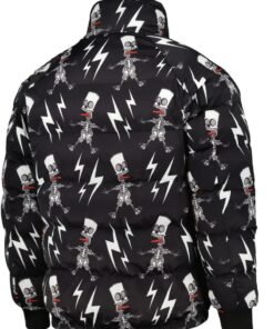 The Simpsons Freeze Max Family Raglan Full-zip Black Puffer Jacket