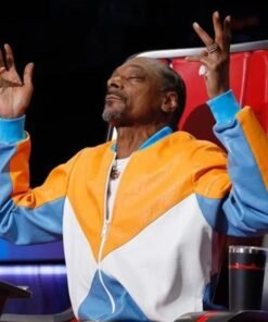 The Voice S026 Snoop Dogg Colorblock Yellow Leather Tracksuit