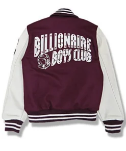 BBC Maroon and White Letterman Jacket