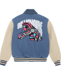 Cafeteria BBC Blue and Off-White Letterman Jacket