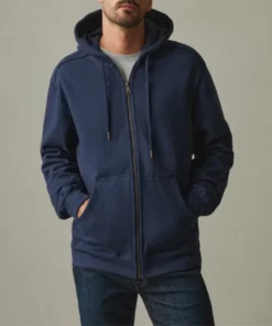 Mens Blue Full Zip Hoodies