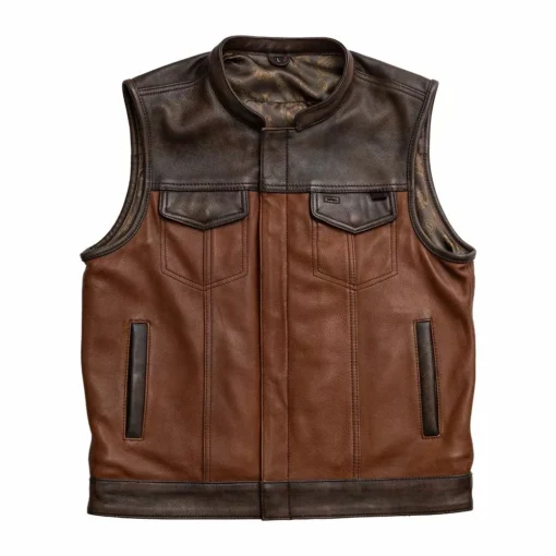 Gunner Mens Motorcycle Leather vest