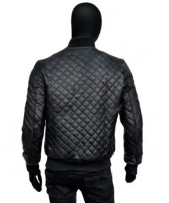 Mens Quilted Bomber Jacket